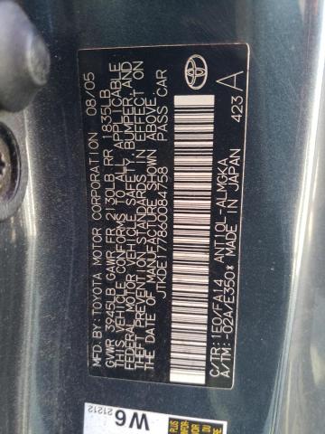 JTKDE177860084758 - 2006 TOYOTA SCION TC გრაფიტი ფოტო 12