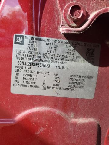 3GNAL2EK5ES675433 - 2014 CHEVROLET CAPTIVA LS RED photo 12