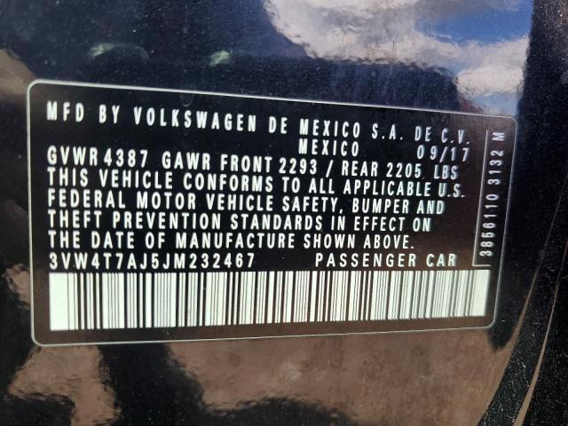 3VW4T7AJ5JM232467 - 2018 VOLKSWAGEN JETTA GLI Schwarz Foto 13