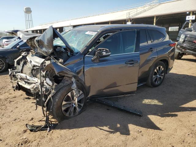 5TDGZRAH7MS064195 - 2021 TOYOTA HIGHLANDER XLE GRAY photo 1