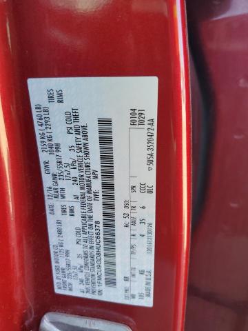 1FMCU9GD8HUC66378 - 2017 FORD ESCAPE SE BURGUNDY photo 13