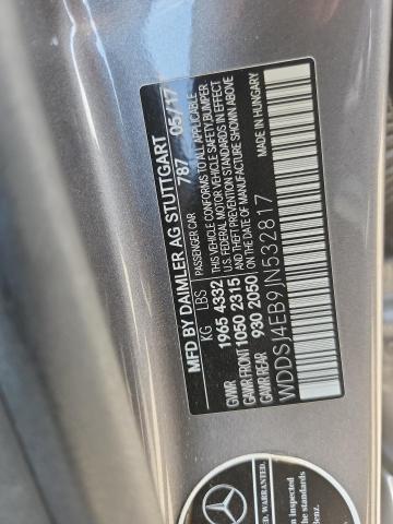 WDDSJ4EB9JN532817 - 2018 MERCEDES-BENZ CLA 250 GRAY photo 12