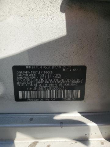 JF1GR7E68DG885643 - 2013 SUBARU IMPREZA WRX WHITE photo 12