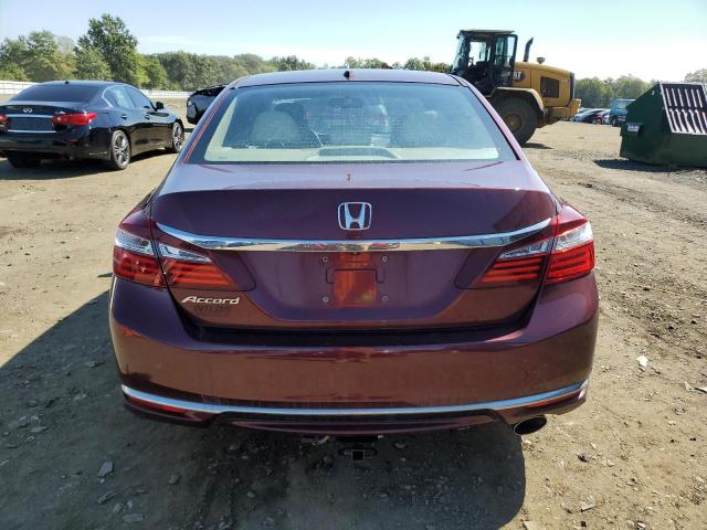 1HGCR2F82GA060119 - 2016 HONDA ACCORD EXL BURGUNDY photo 6