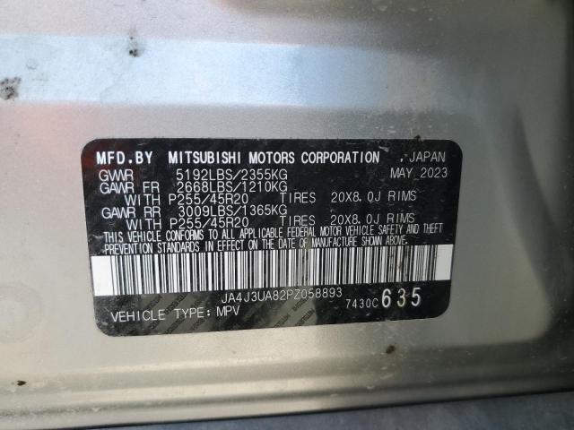 JA4J3UA82PZ058893 - 2023 MITSUBISHI OUTLANDER SE SILVER photo 14