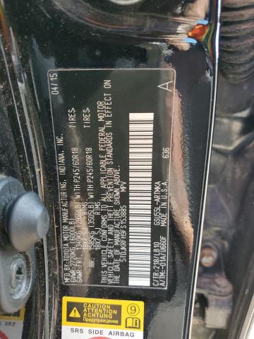 5TDJKRFH9FS153885 - 2015 TOYOTA HIGHLANDER XLE Qara foto 14