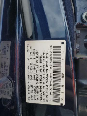 1HGCP26819A130699 - 2009 HONDA ACCORD EXL BLUE photo 12