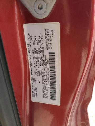 5TESN92N81Z730358 - 2001 TOYOTA TACOMA XTRACAB PRERUNNER წითელი ფოტო 12