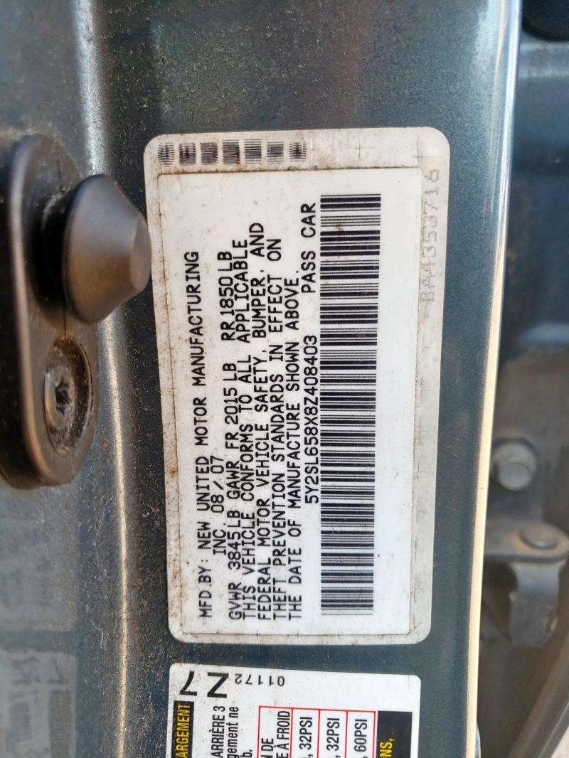 5Y2SL658X8Z408403 - 2008 PONTIAC VIBE BLUE photo 13