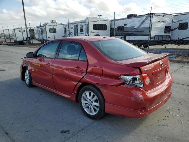 2T1BU4EE5AC481279 - 2010 TOYOTA COROLLA BASE RED photo 2