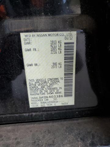 1N4AL3AP2DN403386 - 2013 NISSAN ALTIMA 2.5 Schwarz Foto 12