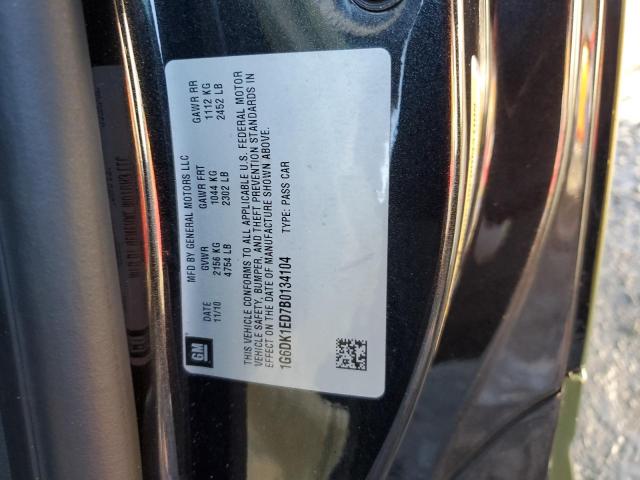 1G6DK1ED7B0134104 - 2011 CADILLAC CTS PERFORMANCE COLLECTION Зеленый фото 12