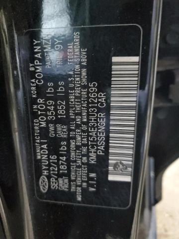 KMHCT5AE3HU312695 - 2017 HYUNDAI ACCENT SE BLACK photo 13