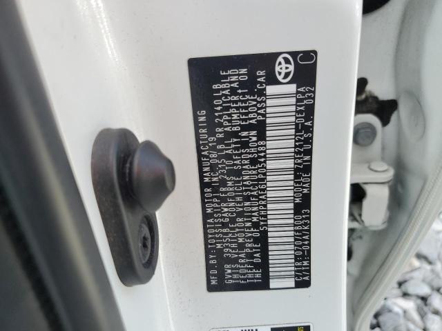 5YFHPRAE6LP054488 - 2020 TOYOTA COROLLA LE 白色 照片 12