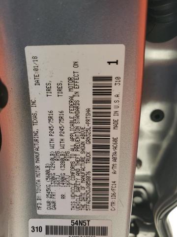 5TFAZ5CN3JX058076 - 2018 TOYOTA TACOMA DOUBLE CAB 银色 照片 12