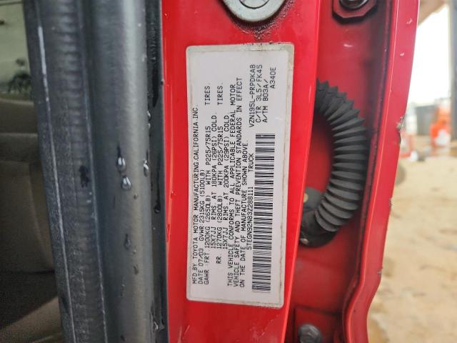 5TEGN92N83Z288111 - 2003 TOYOTA TACOMA DOUBLE CAB PRERUNNER RED photo 12