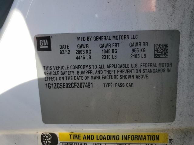 1G1ZC5ST4HF168230 - 2017 CHEVROLET MALIBU LS 白色 照片 12