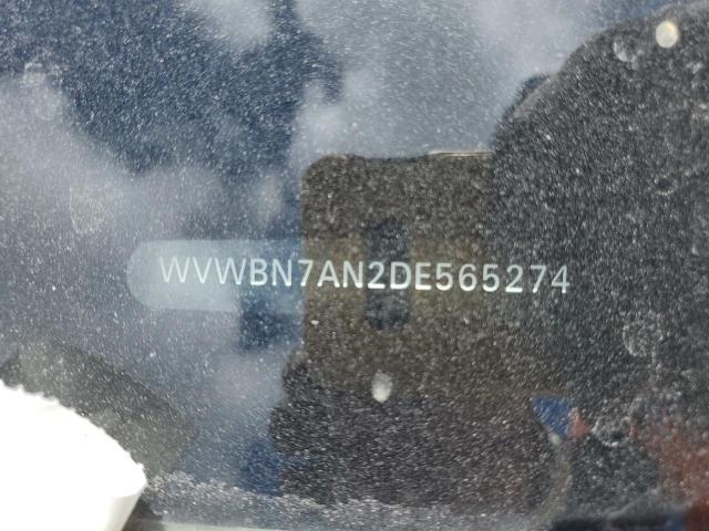 WVWBN7AN2DE565274 - 2013 VOLKSWAGEN CC SPORT WHITE photo 12