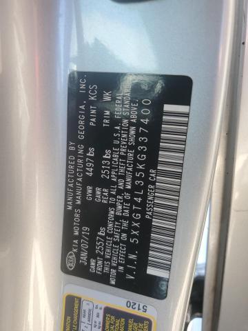 5XXGT4L35KG337400 - 2019 KIA OPTIMA LX Күміс фото 12