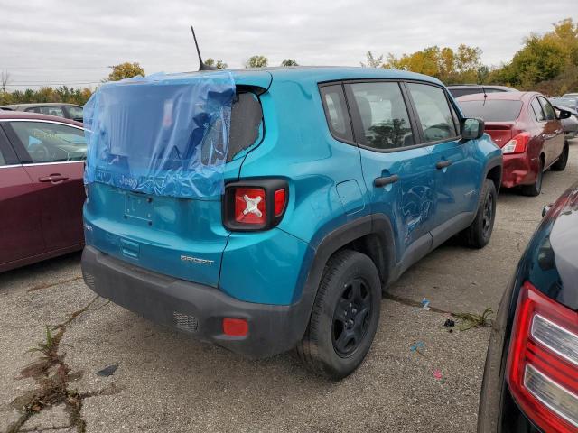 ZACNJDAB7MPM75233 - 2021 JEEP RENEGADE SPORT TURQUOISE photo 3