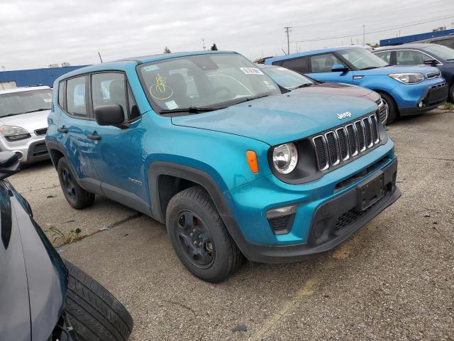 ZACNJDAB7MPM75233 - 2021 JEEP RENEGADE SPORT TURQUOISE photo 4