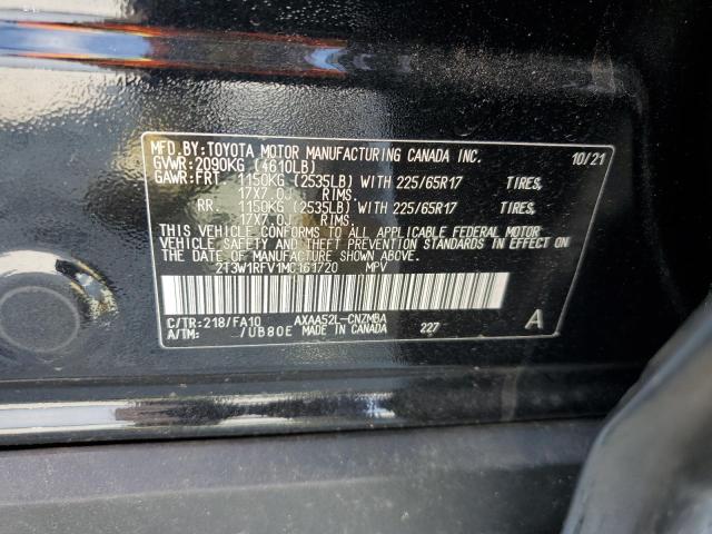 2T3W1RFV1MC161720 - 2021 TOYOTA RAV4 XLE BLACK photo 14