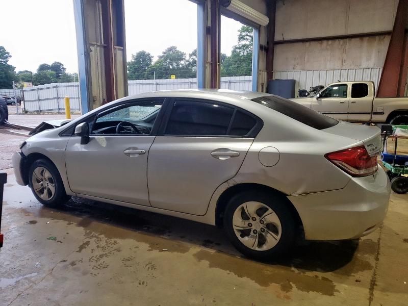 19XFB2F55DE056239 - 2013 HONDA CIVIC LX SILVER photo 2