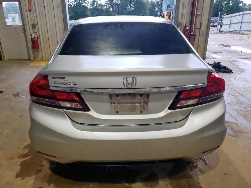 19XFB2F55DE056239 - 2013 HONDA CIVIC LX SILVER photo 6