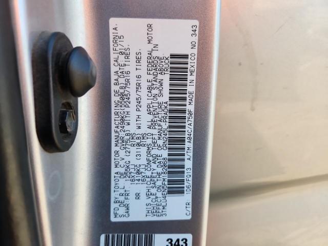 3TMLU4EN5FM182068 - 2015 TOYOTA TACOMA DOUBLE CAB ვერცხლისფერი ფოტო 12