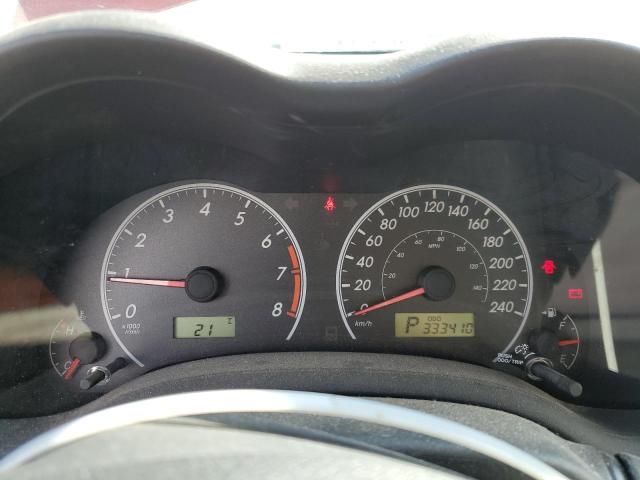 2T1BU4EE3CC838462 - 2012 TOYOTA COROLLA BASE RED photo 9