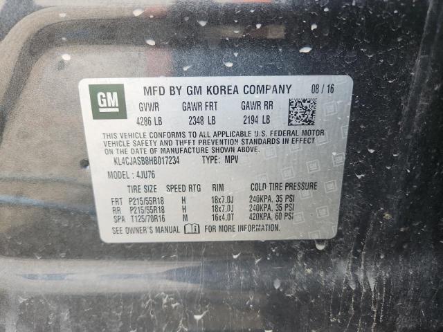 KL4CJASB8HB017234 - 2017 BUICK ENCORE PREFERRED BLACK photo 13