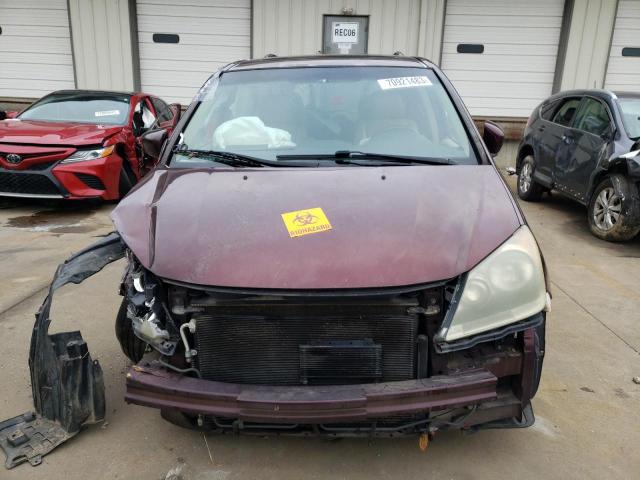 5FNRL38628B414497 - 2008 HONDA ODYSSEY EXL BURGUNDY photo 5