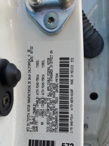 3TMCZ5AN0NM515675 - 2022 TOYOTA TACOMA DOUBLE CAB WHITE photo 12