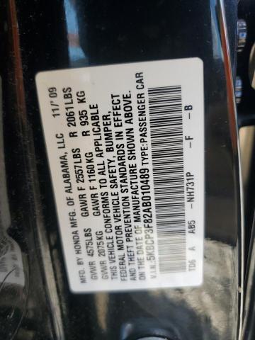 5KBCP3F82AB010489 - 2010 HONDA ACCORD EXL BLACK photo 12