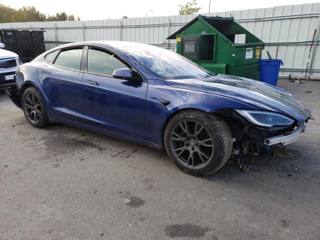 5YJSA1E6XNF479397 - 2022 TESLA MODEL S Կապույտ լուսանկար 4