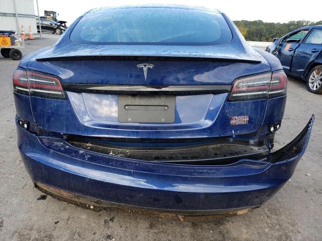 5YJSA1E6XNF479397 - 2022 TESLA MODEL S Կապույտ լուսանկար 6