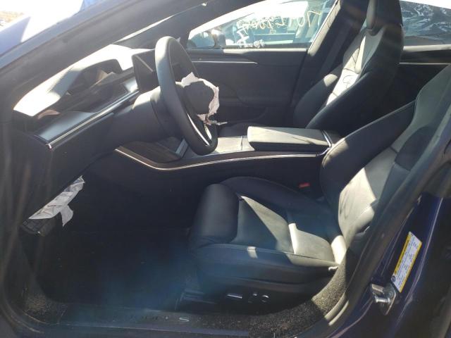 5YJSA1E6XNF479397 - 2022 TESLA MODEL S Կապույտ լուսանկար 7