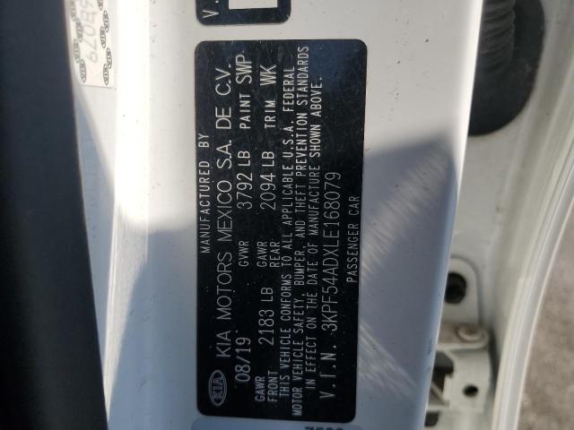 3KPF54ADXLE168079 - 2020 KIA FORTE EX Ağ foto 12