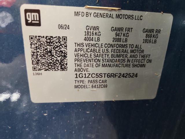 1G1ZC5ST6RF242524 - 2024 CHEVROLET MALIBU LS Mavi fotoğraf 13