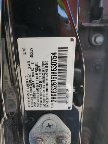 2HGES26751H530754 - 2001 HONDA CIVIC EX BLACK photo 12