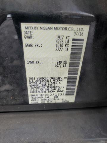 1N4AL3AP3GC271531 - 2016 NISSAN ALTIMA 2.5 BLACK photo 12