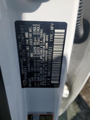 KM8JFCA19NU014521 - 2022 HYUNDAI TUCSON SEL CONVENIENCE Blanco foto 12