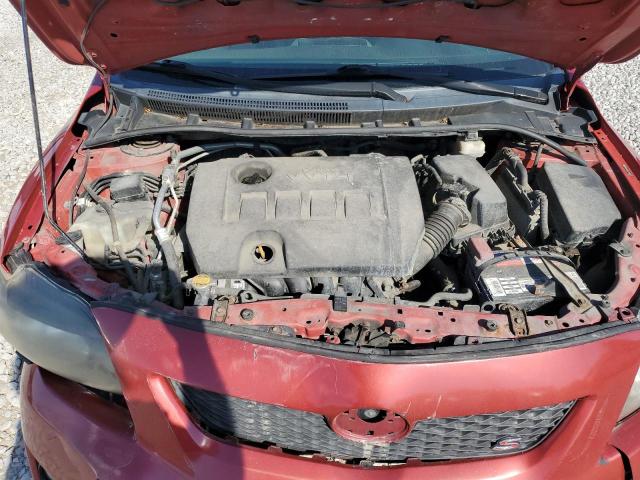 2T1BU4EE5AC428274 - 2010 TOYOTA COROLLA BASE წითელი ფოტო 11