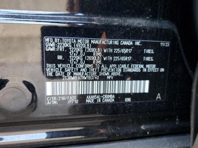 2T3RWRFV7RW193740 - 2024 TOYOTA RAV4 XLE BLACK photo 14