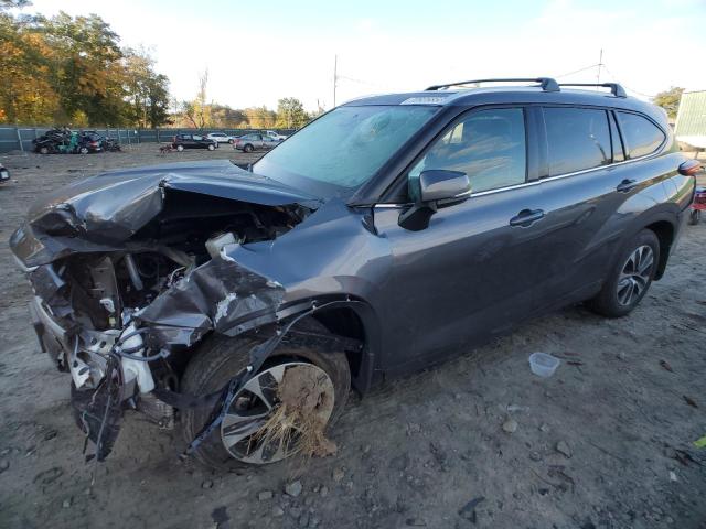 5TDGZRBH7MS104743 - 2021 TOYOTA HIGHLANDER XLE GRAY photo 1
