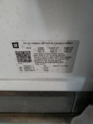 2GNAXJEV3K6241563 - 2019 CHEVROLET EQUINOX LT SILVER photo 13