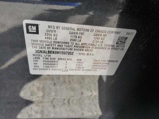 2GNALBEK8H1597052 - 2017 CHEVROLET EQUINOX LS Сұр фото 14