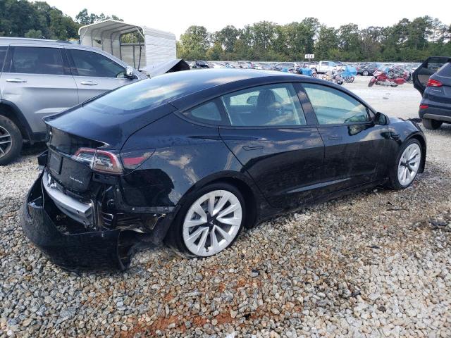 5YJ3E1EB6NF191026 - 2022 TESLA MODEL 3 BLACK photo 3