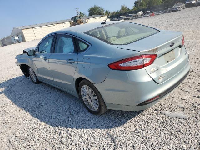 3FA6P0LU2ER311849 - 2014 FORD FUSION SE HYBRID TURQUOISE photo 2