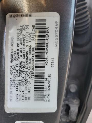 4T1BF30K93U562188 - 2003 TOYOTA CAMRY LE GRAY photo 12